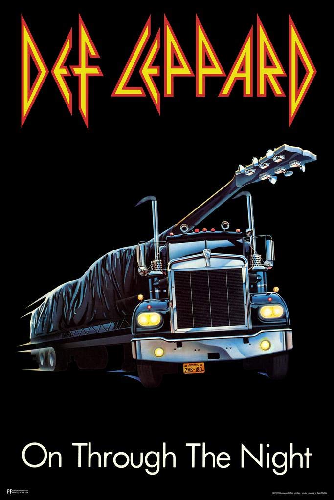 Def Leppard On Through The Night Album Cover Heavy Metal Music Merchandise Retro Vintage 80S Aesthetic Band Cool Wall Art Print