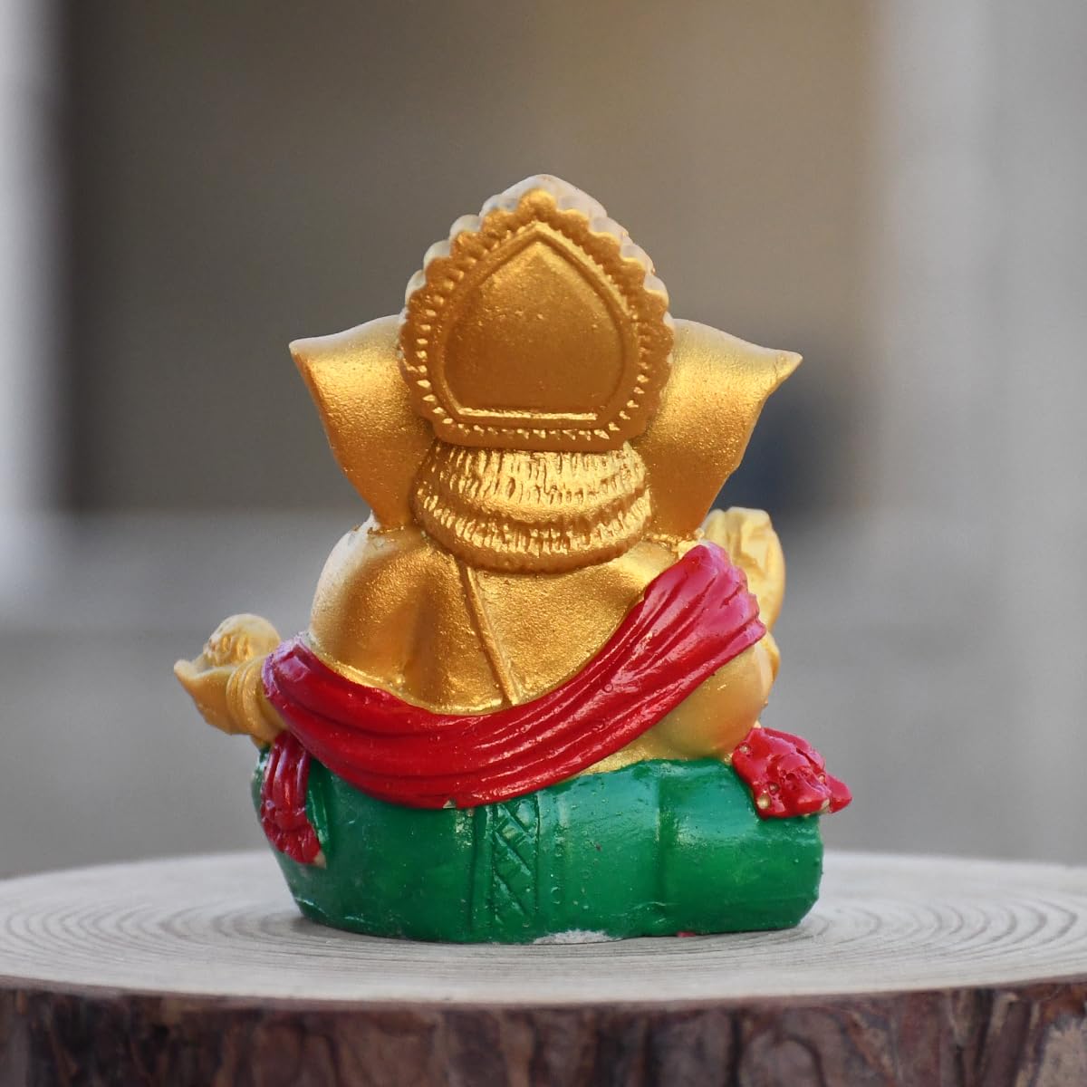 Saugat Traders Gold Ganesh Ji Murti For Car Dashboard Home Temple Ganesha Idol Showpiece Good Luck Gift Ganpati Statue Diwali Gi