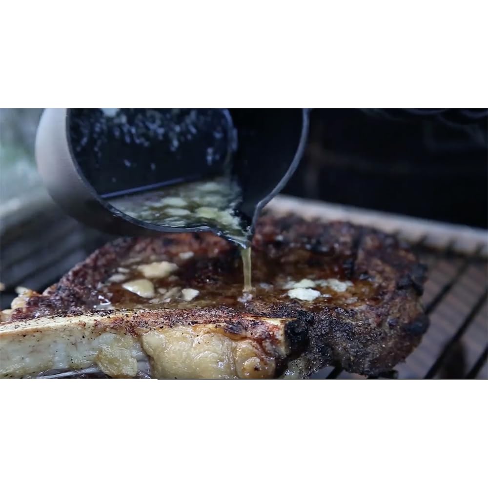 Outset Basting Pot And Brush, Cast Iron Pan And Sauce Brush