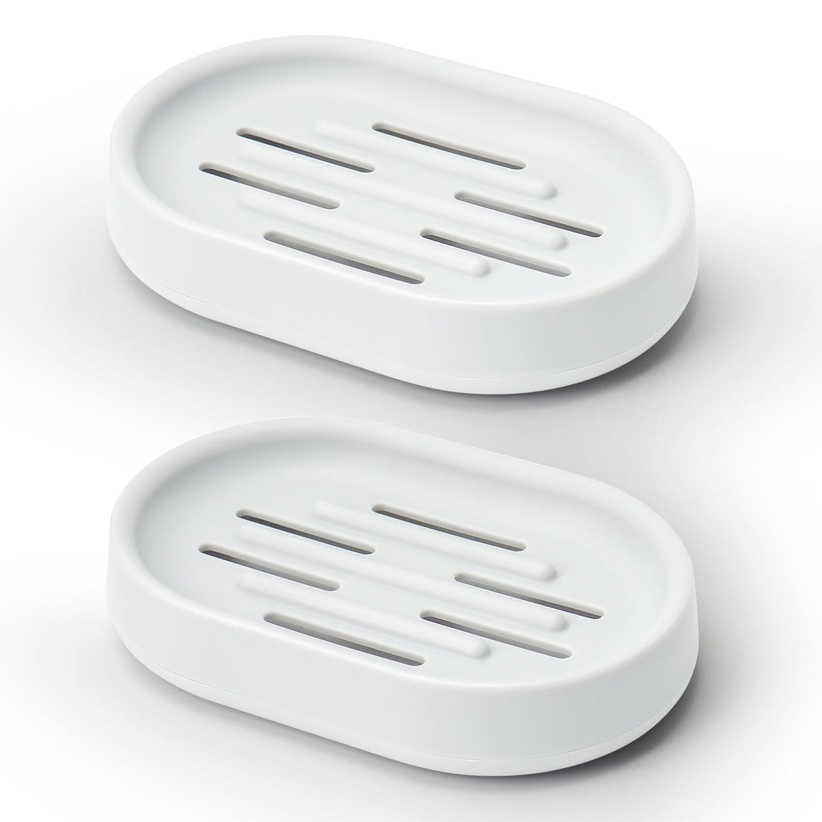 Topsky 2 Pack Soap Dish For Shower,Soap Dishes Soap Savers For Bar Soap, Soap Bar Holder Shower With Drip Tray, Plastic Soap Hol