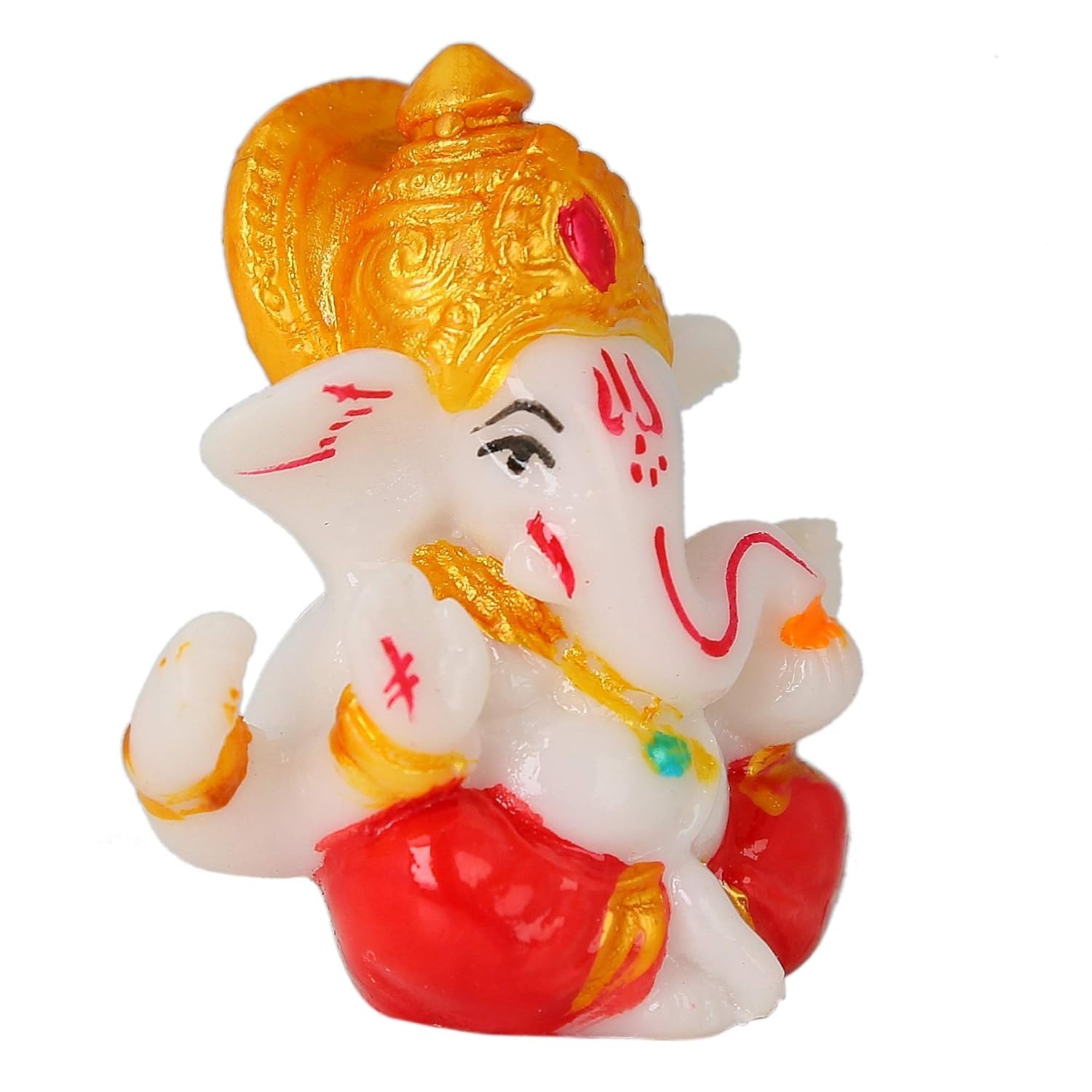 Rr Crafts Lord Ganesh Idol For Car Dashboard - Small Ganesh Idol | Ganesh Ji Murti | Cute Ganesha | Ganesh Idol Showpiece For Ho