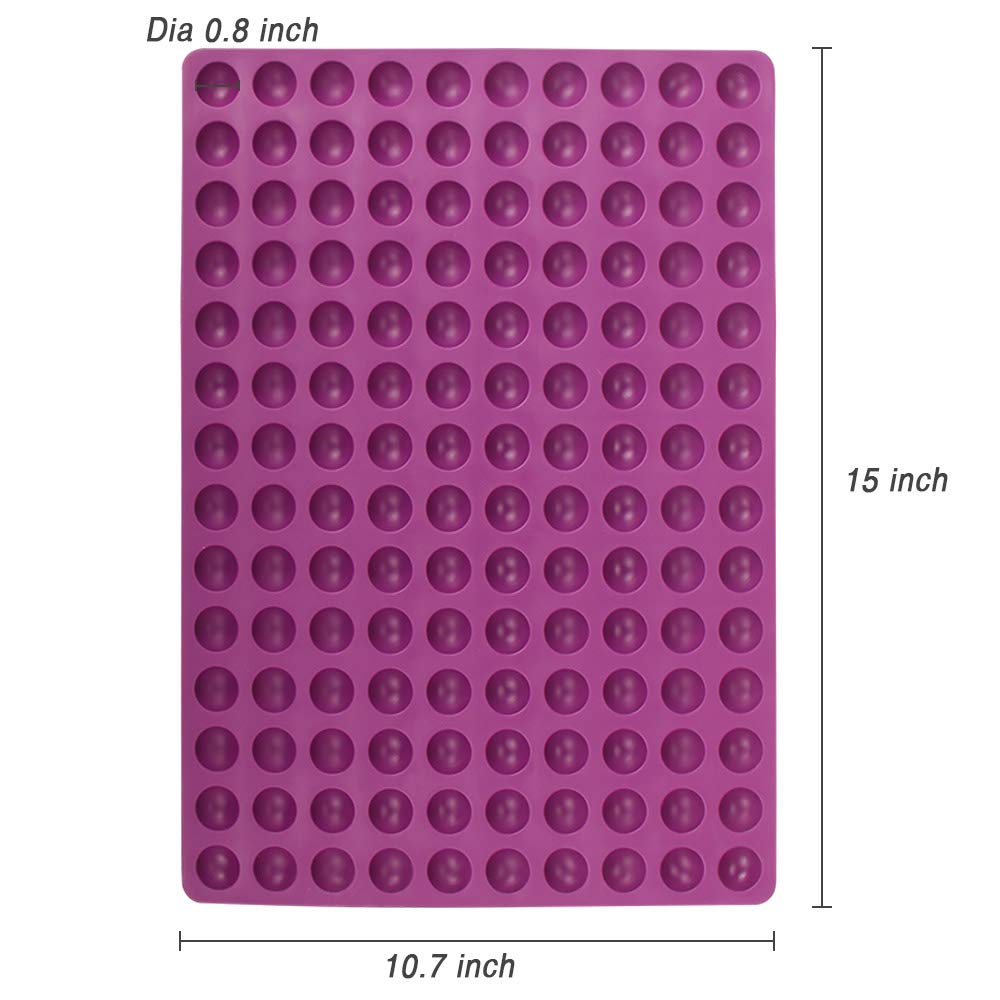 Webake Mini Round Silicone Molds, Semi Sphere Gummy Candy Molds, Baking Mat Cooking Sheet For Pets, Dog Treat Pan, Baking Mold S