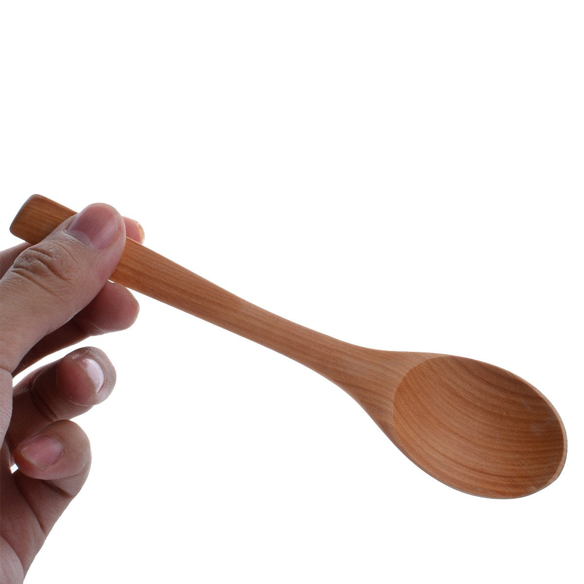 10 Pcs 7 Inch Ecofriendly Handle Long Wooden Spoons Coffee Honey Tea Stirrer Tableware