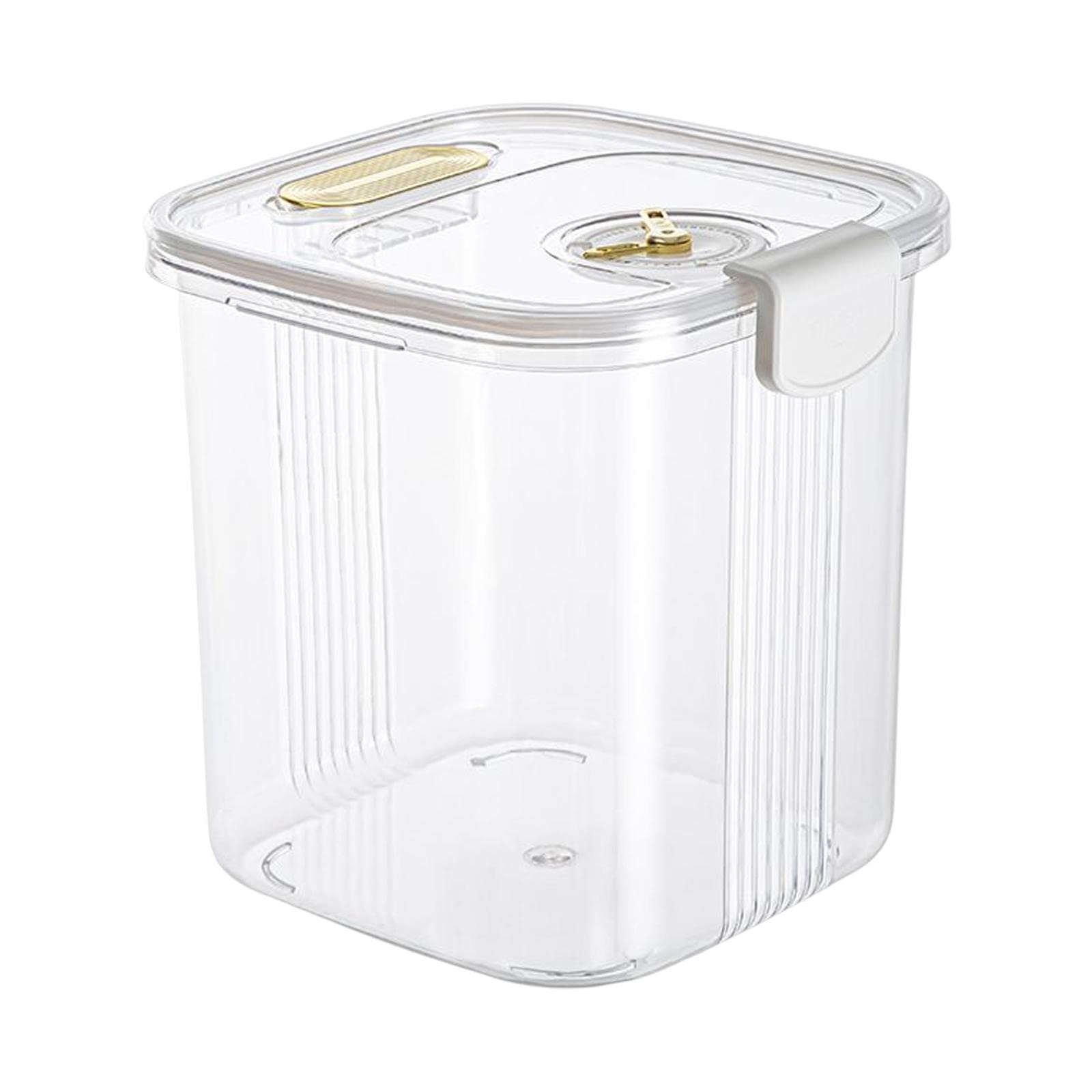 Atorse Rice Storage Containers Transparent Locking Lid For Flour Pet Food Cereal Transparent Large|Home & Garden|Kitchen Dining 