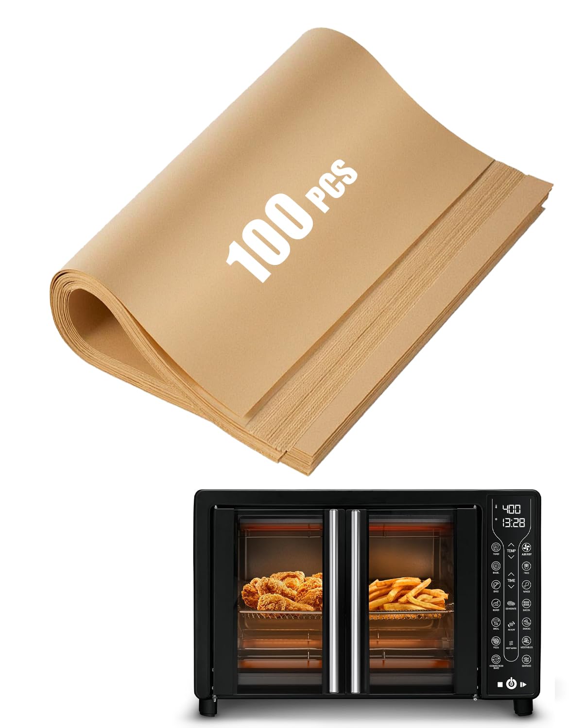 Air Fryer Paper Liners Compatible with Gourmia 25QT GTF7460