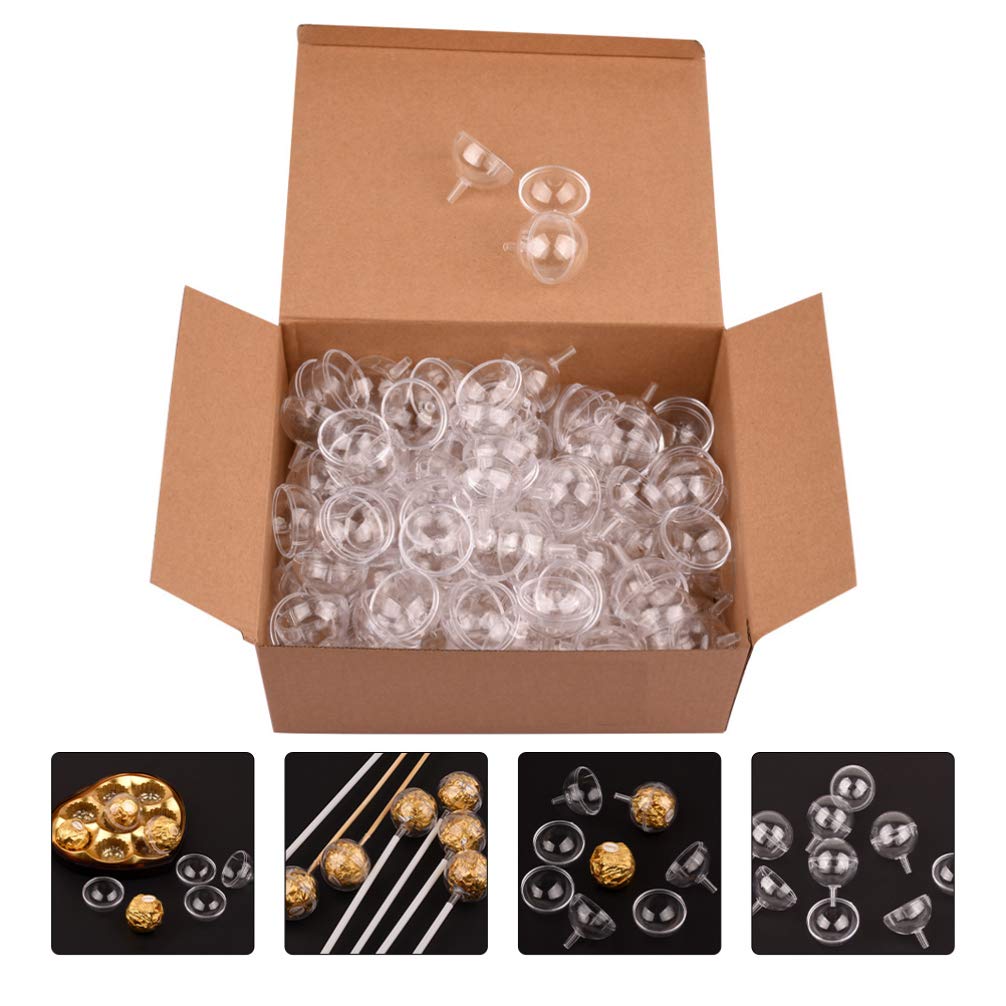 25Pcs Clear Chocolate Box Holder Truffle Wrappers Plastic Chocolate Candy Cups Mini Cupcake Muffin Holders Valentines Day Wrappi