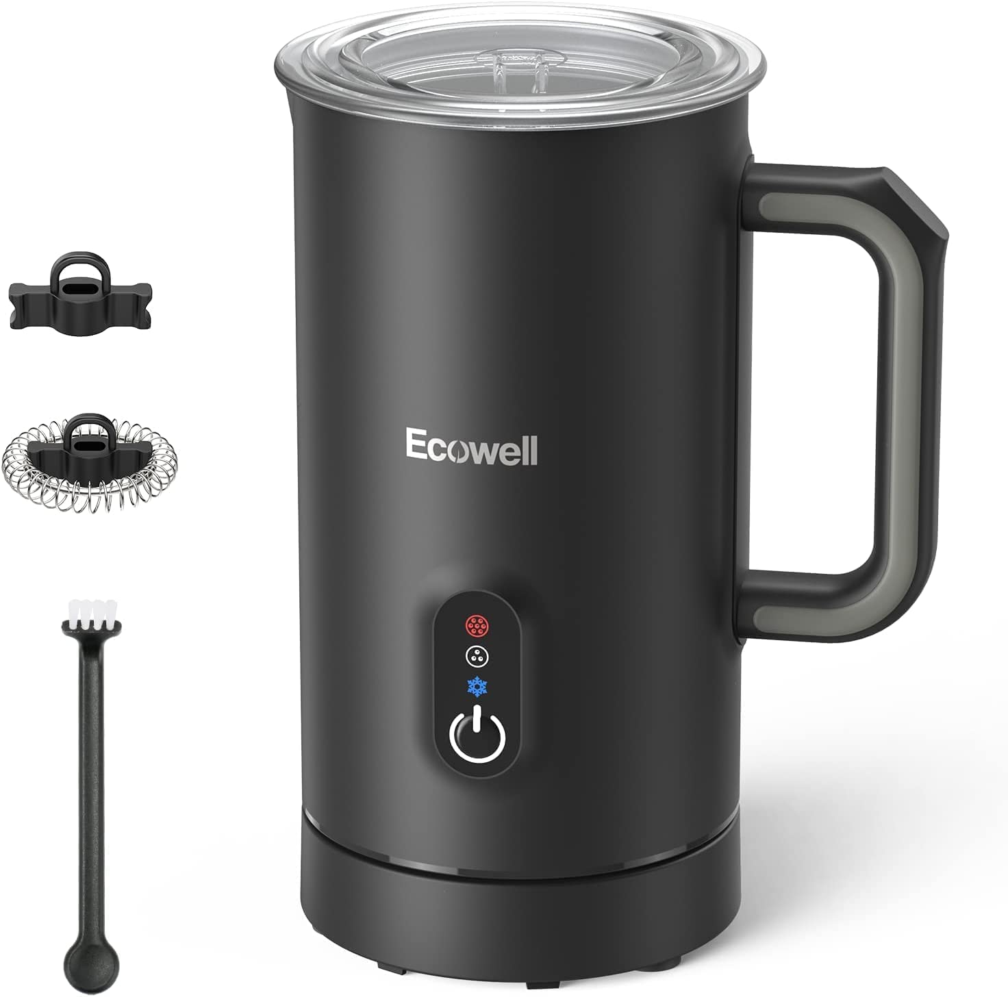 Ecowell Milk Frother And Steamer, Frother For Coffee, 8.1Oz/240Ml Coffee Frother Electric, Warm And Cold Foam Frother, Milk Stea