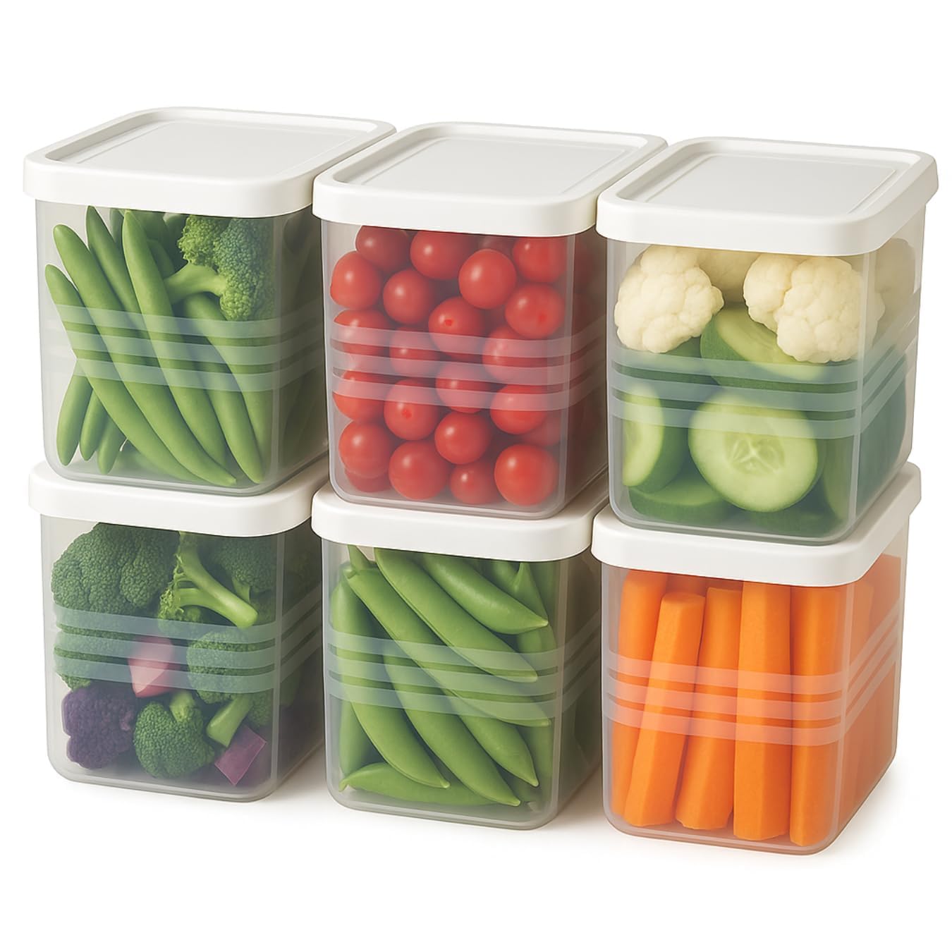 Apurk Fridge Side Door Storage Boxes With Lid | Multipurpose Refrigerator Organizer Containers For Fruits/Vegetables/Snacks & Le