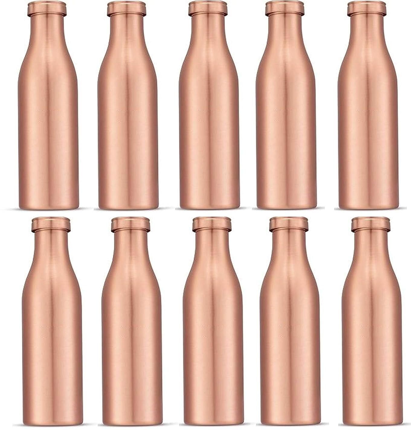 Imago Copper Water Bottle, 1L, Set Of 10, Copper