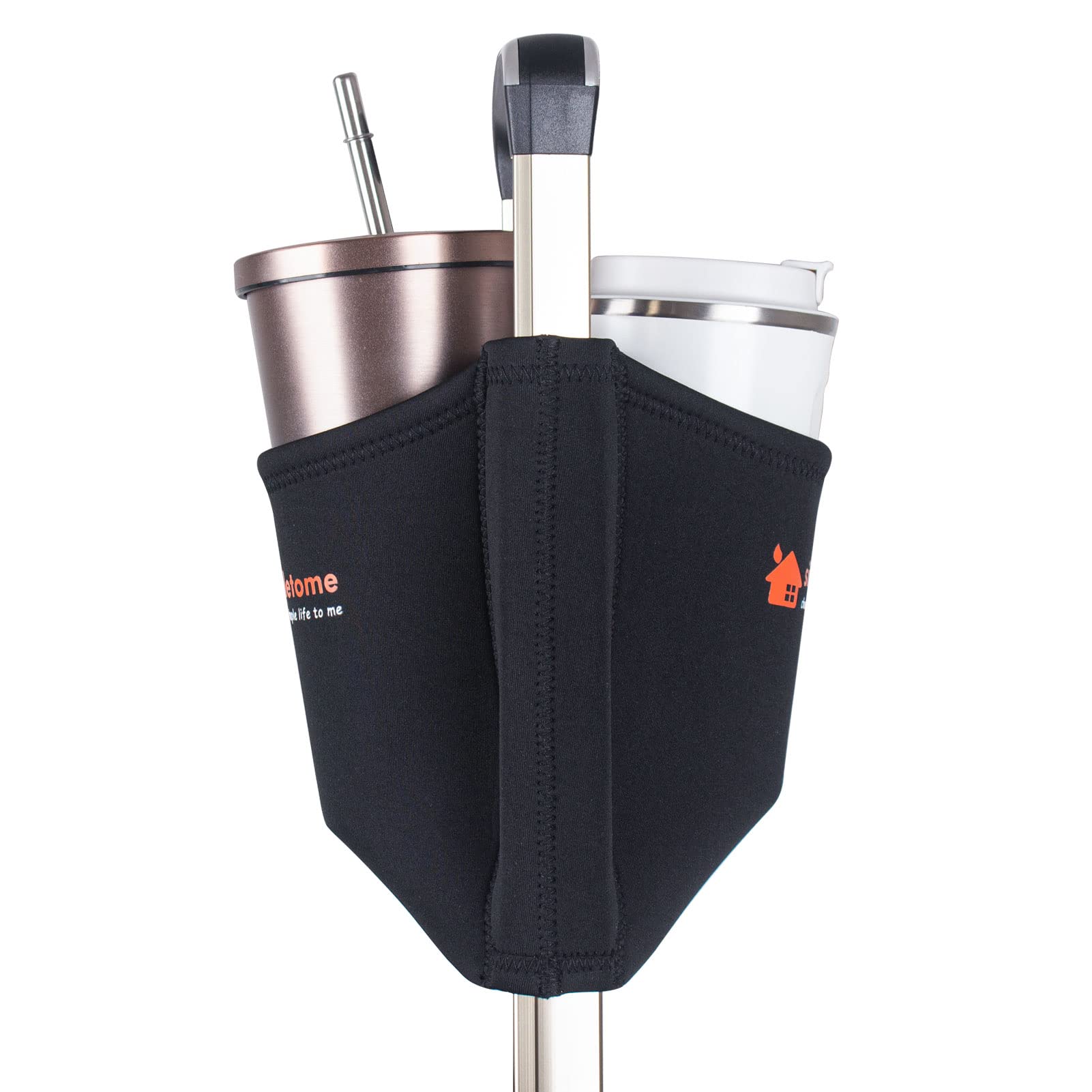 Simpletome Luggage Cup Holder Hands-Free Travel Drink Caddy Bag Attachment Simple Style Elastic Materials Easy To Install And Re