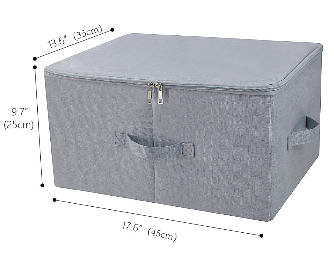 Iwill Create Pro Dust Proof Closet Clothes Storage Boxes With Zip Lid, Breathable Fabric & Collapsible Design For Seasonal Garme