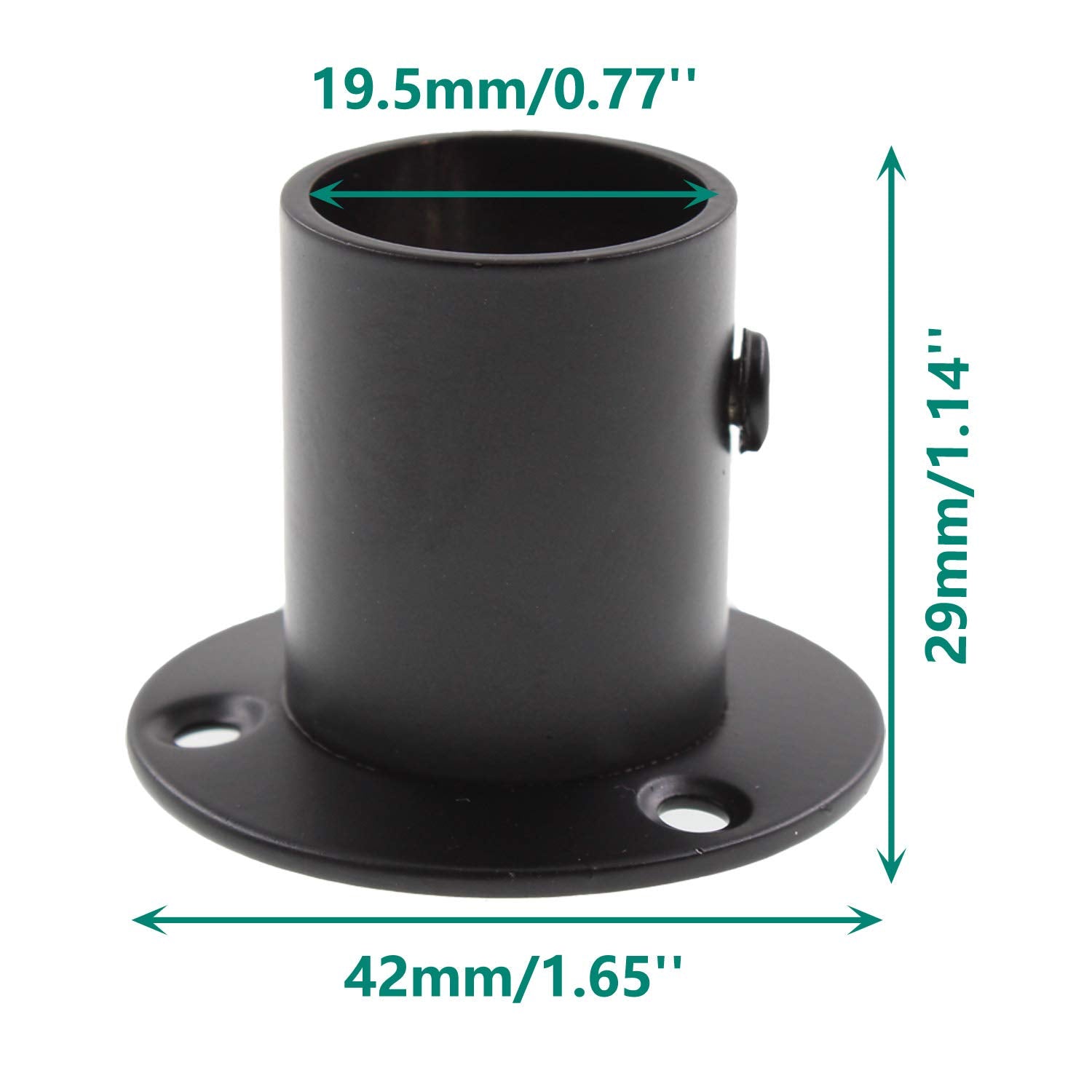 Shower Curtain Rod Holder,Ulifestar Closet Rod Brackets Heavy Duty Stainless Steel Pipe Pole Flange Socket Wardrobe Bracket End