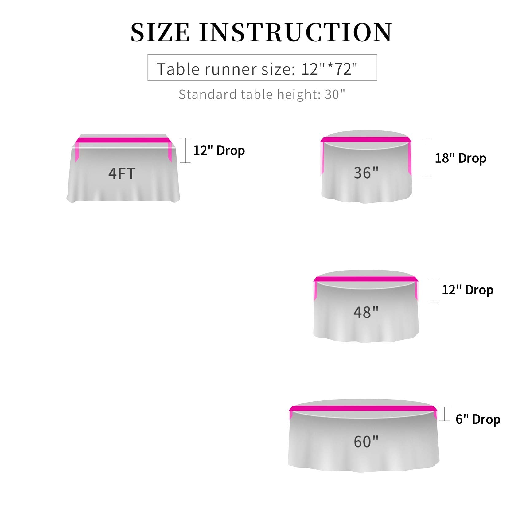 6Pcs 12X72 Inch Sequin Table Runner Black Glitter Table Runner For Party, Wedding, Bridal Baby Shower, Event Decorations(6Pcs, 1