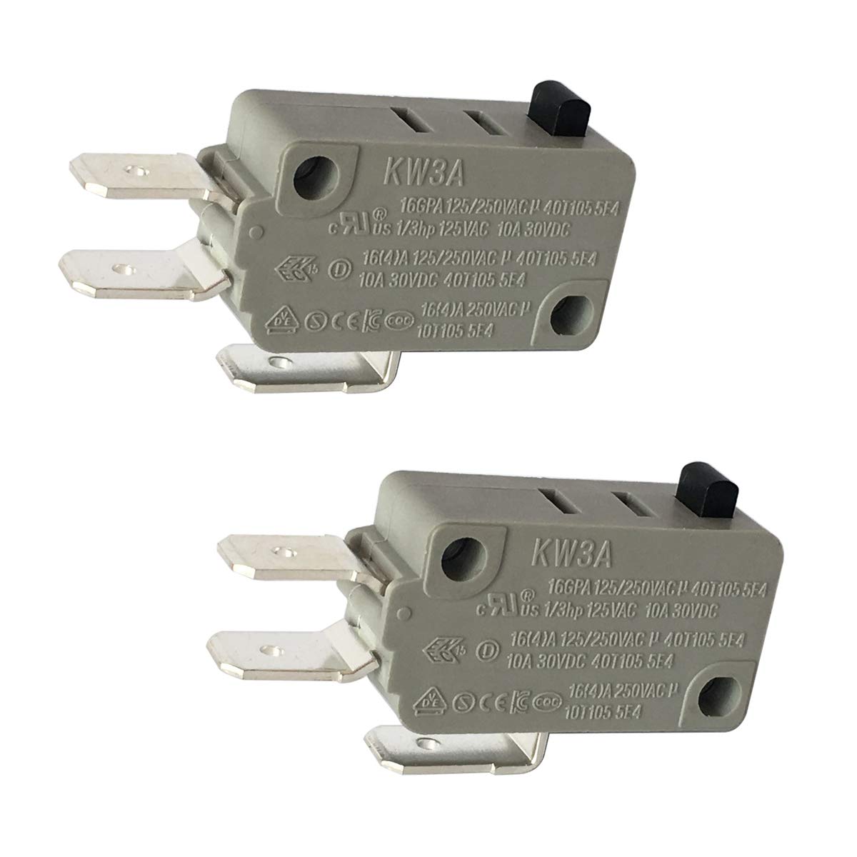 Lonye Kw3A-16Z0-A200-76 Microwave Oven Door Switch 16A 125/250Vac 40T105(Pack Of 2)