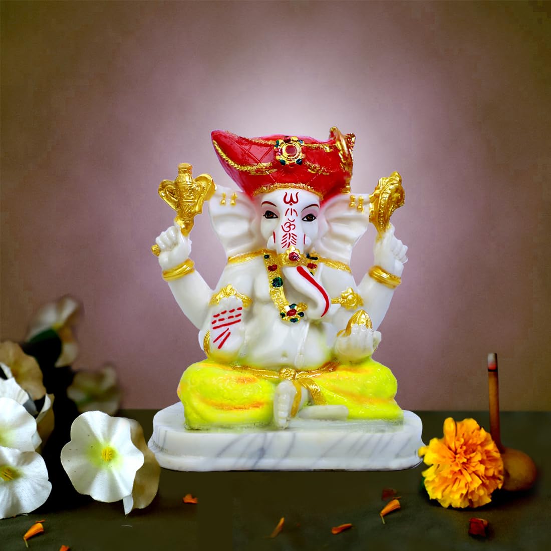 Buji Craft Ganesh Ji Lord Ganesha Car Dashboard Ganesh Statue Ganesh Murti Ganeshji Idol Ganpati Baba Ganpati Murti S92