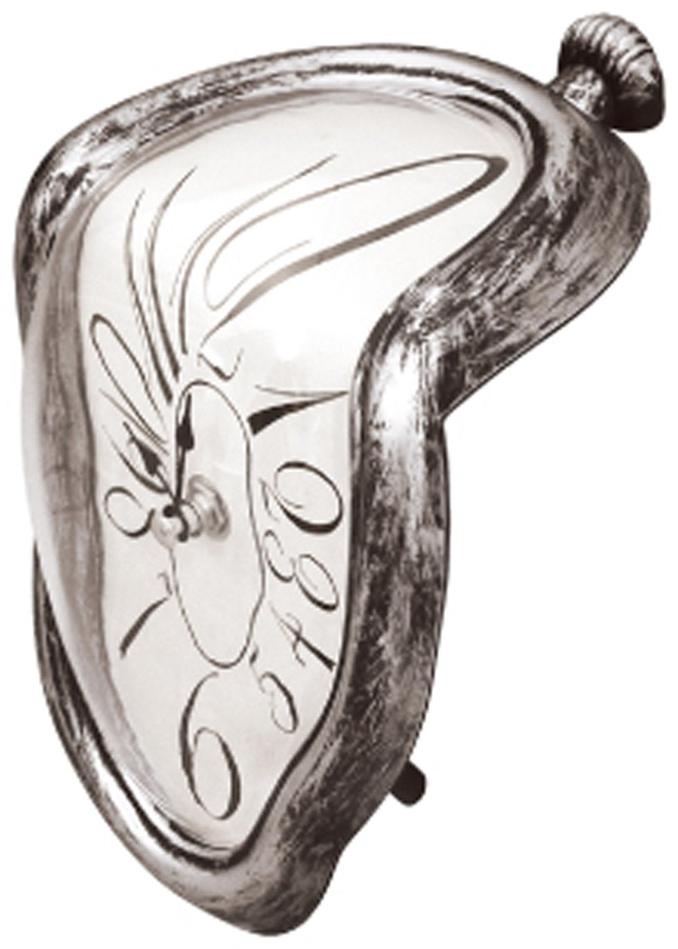ZIP CORPORATION Melting Clock, Table Clock, Antique Silver, 54442
