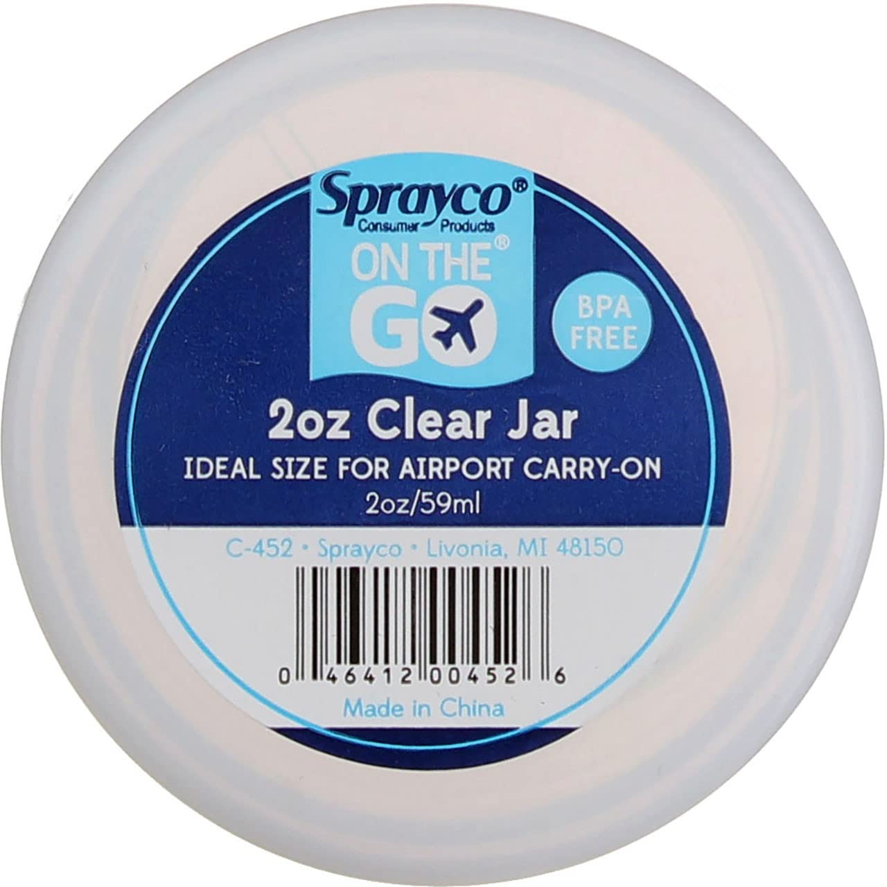 Sprayco 2Oz Clear Jar,
