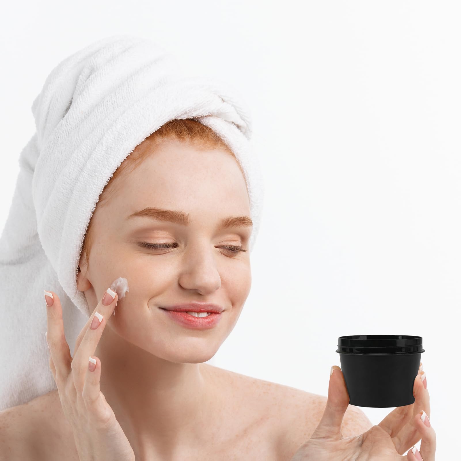 Plastic Cream Jars Travel Containers For Toiletries 3.4Oz 6 Pack Tsa Approved Wide-Mouth Cosmetic Pot Jars With Lids Leak Proof