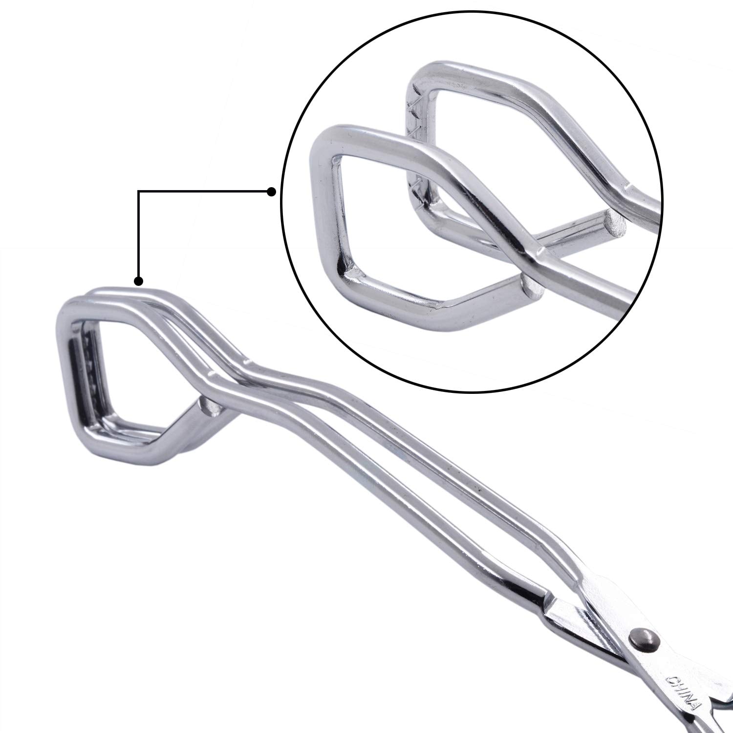 Hinmay Scissor Cooking Tongs 11-Inch Stainless Steel Scissor Style Tongs, Set Of 2