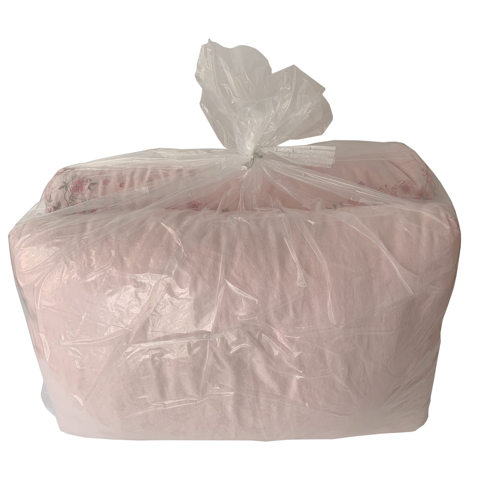 Krodtige 20 Pcs 30 X 40 Inch 1.4 Mil Large Clear Plastic Flat Open Poly Bags(With Bottom Gusset) + 20 Pcs Ties,Great For Big Plu