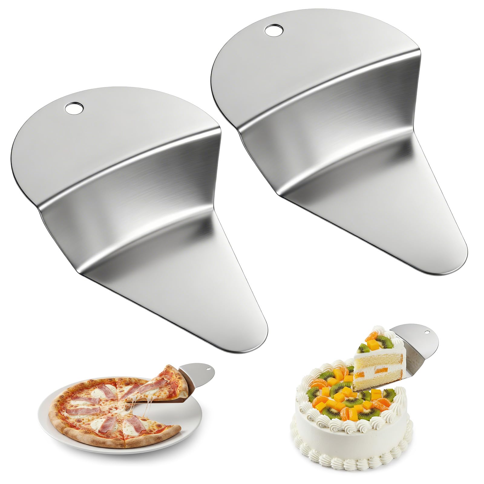 2Pcs First Slice Pie Spatula Server Pie Server Spatulas Stainless Steel Pies Gadgets for Cakes Neat Slices Desserts