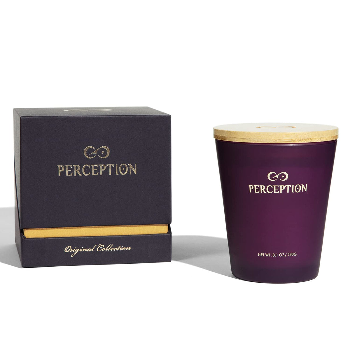 PERCEPTION AROMAS Luxury Scented Candle | Lavender Vanilla | Hand Poured Soy Wax Candle with Gift Box | Elegant Fragrances | 50
