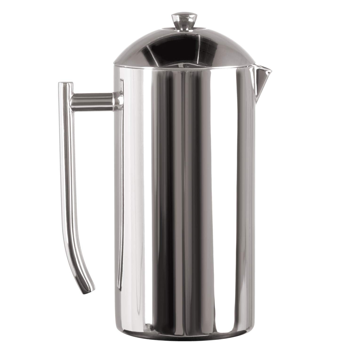 Frieling Double-Walled Stainless-Steel French Press Coffee Maker - Polished - 44 Ounces - Insulated French Press - Extra Large F