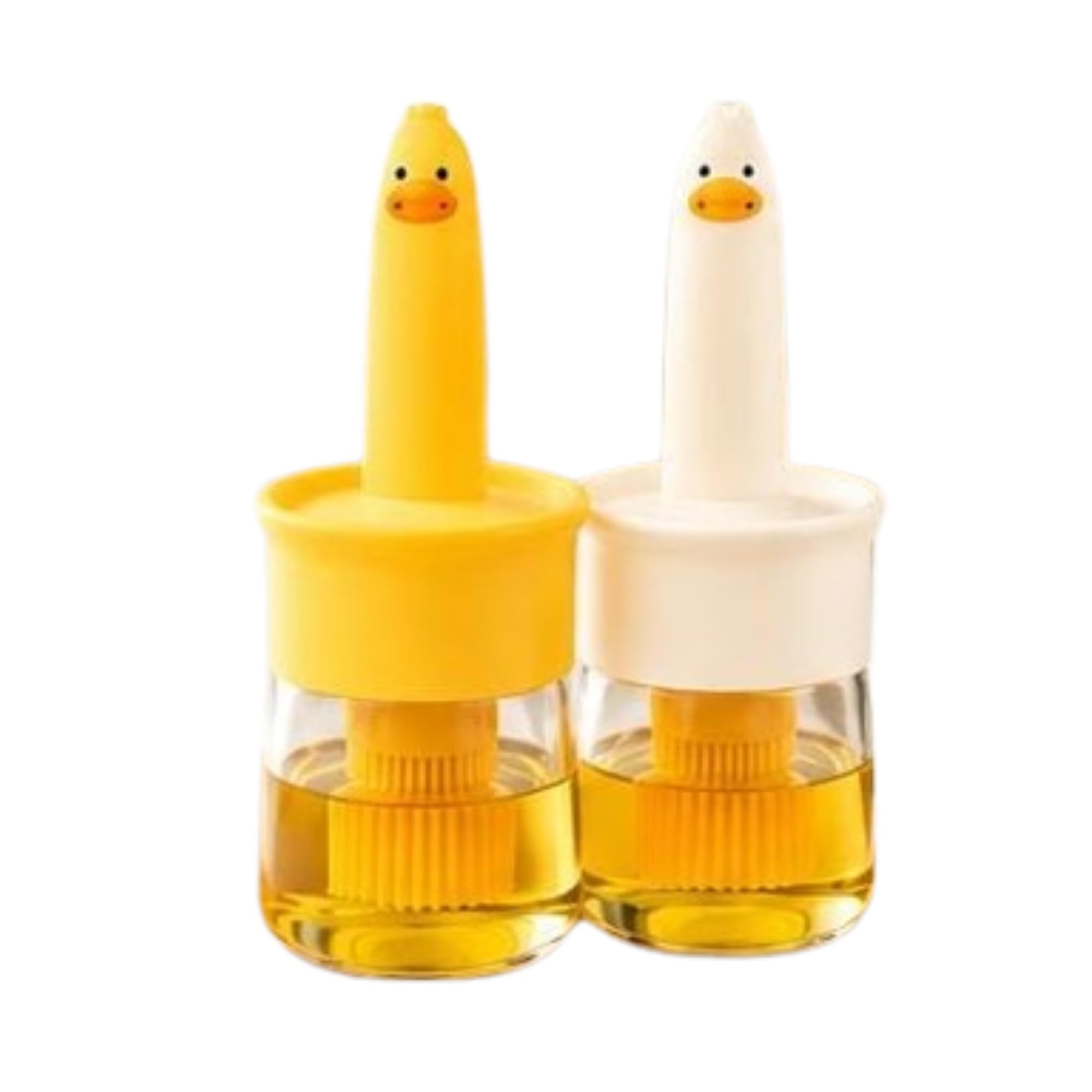 2In1 Oil Dispenser Bottle With Silicone Brush | Glass Oil Pourer & Bbq Basting Brush | Leakproof Food Grade Oil Bottle For Coo