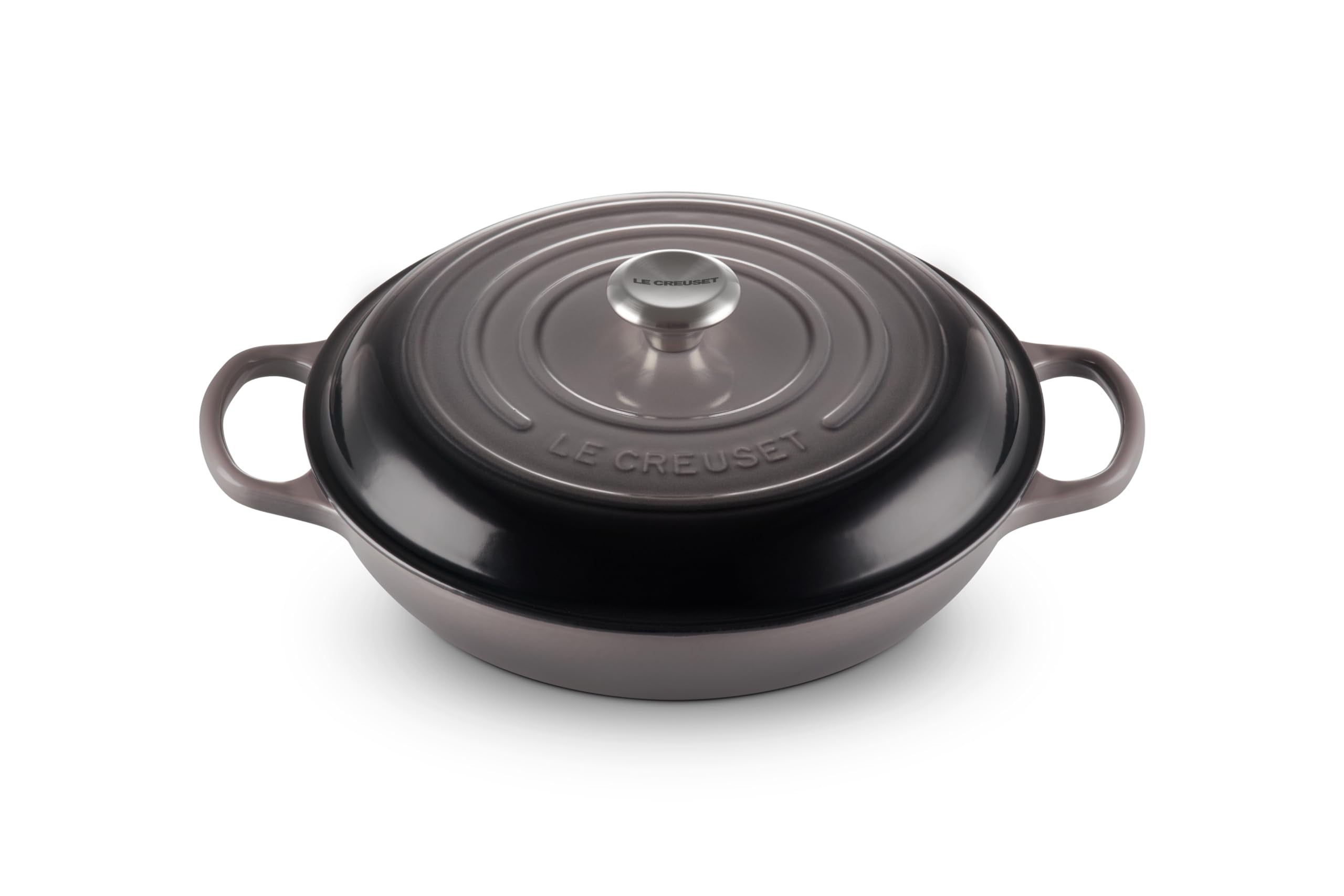 Le Creuset Enameled Cast Iron Signature Braiser, 3.5 Qt., Oyster