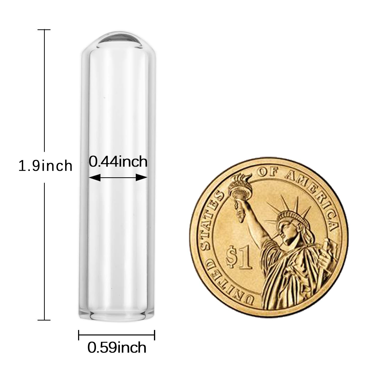 Weliu 0.59 Inches Glass Straw Cap Fit The Tumblers With Lids And Straws, Straw Cover Clear, Keeps All The Dust Out, Healthy, Reu