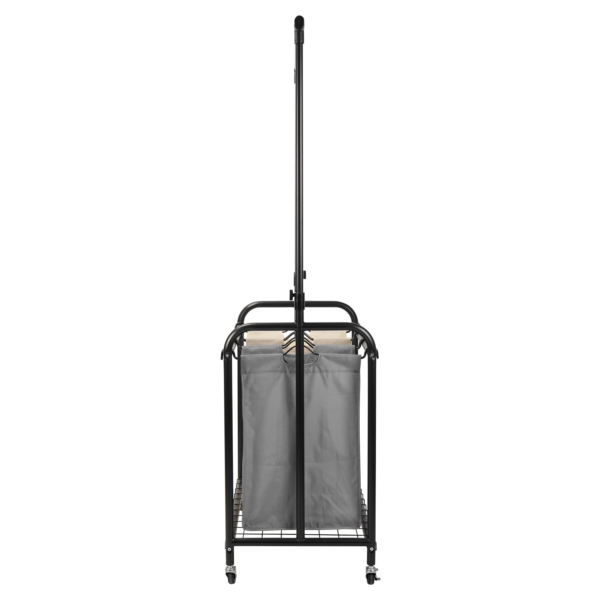 Oceanstar 3-Bag Rolling Laundry Sorter With Adjustable Hanging Bar, Color(D0102Hhgp6J.)