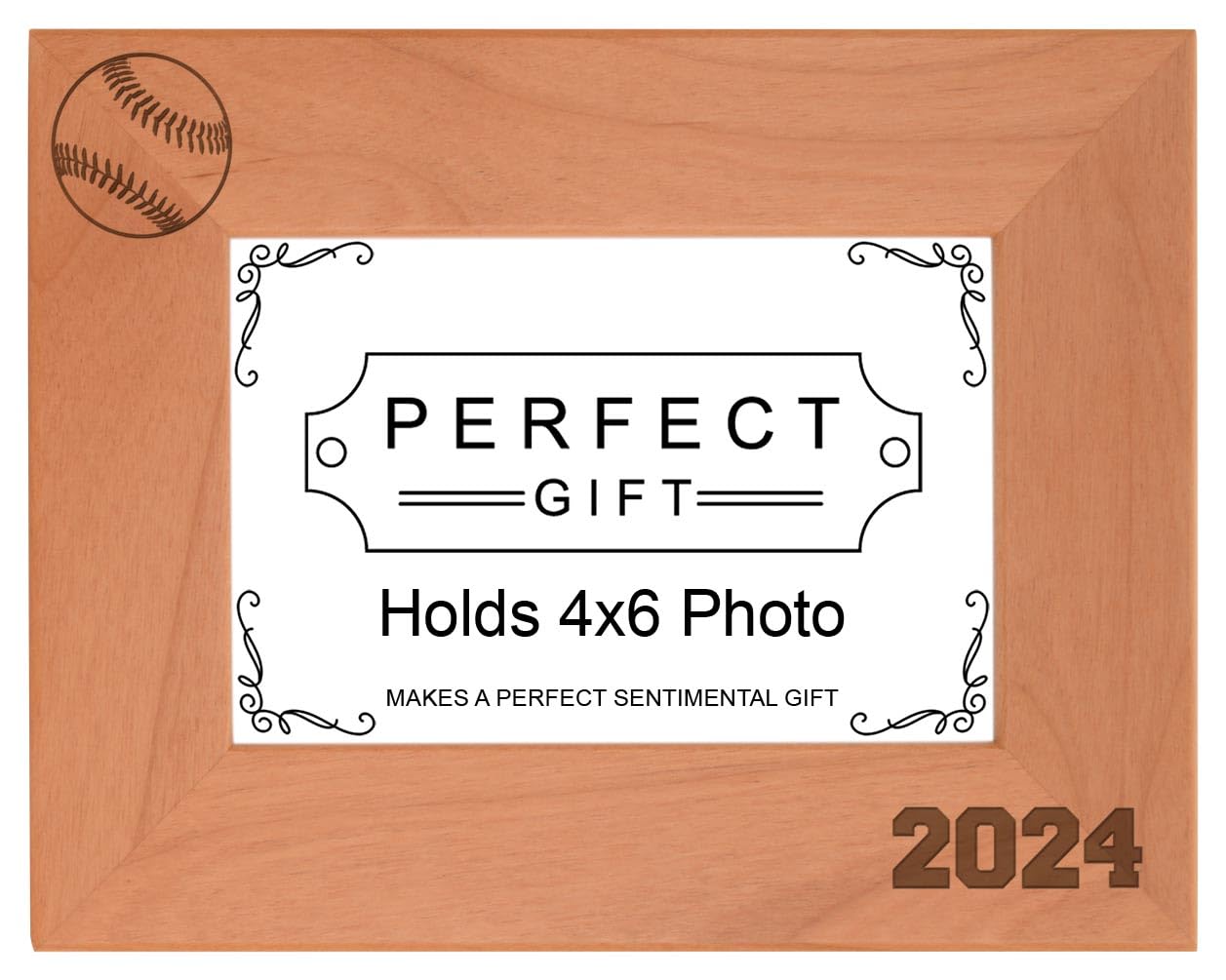 Personalized Gifts Baseball Coach Gift 2024 Sports Team Photo Frame Wood Engraved 4x6 Landscape Picture Frame