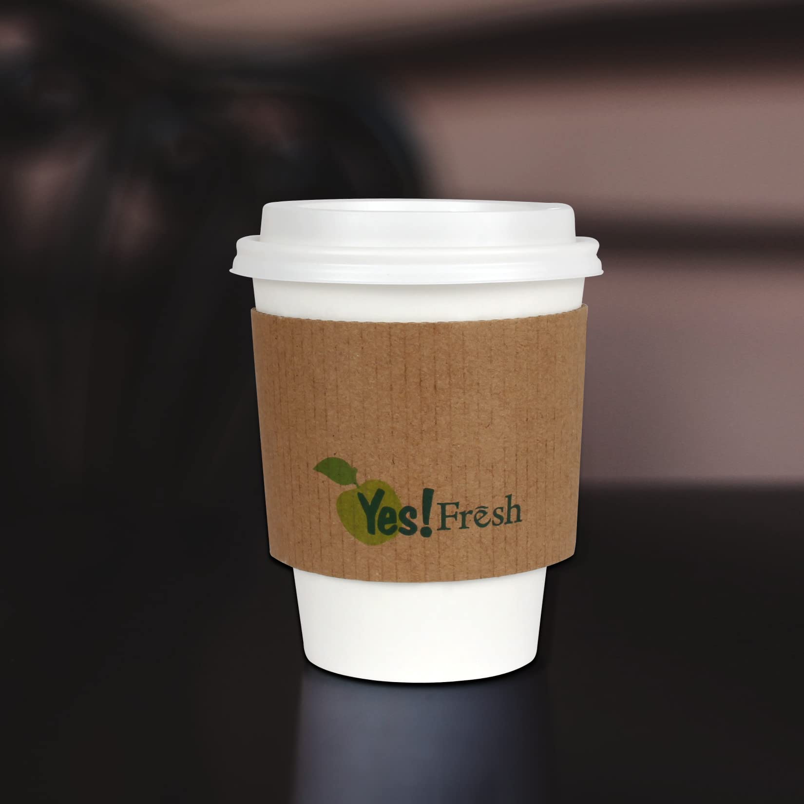 50 Pack White Coffee Cups With Lids And Sleeves ,12Oz Disposable Paper Coffee Cups , To Go Cups For Hot Chocolate, Tea, Hot/Cold