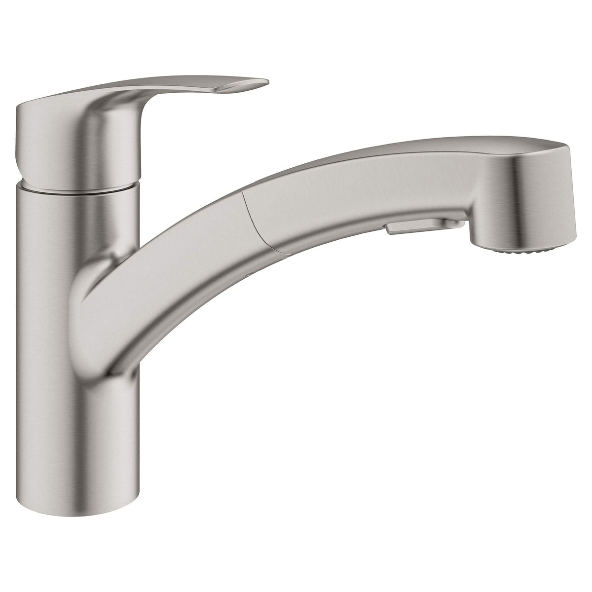 Grohe 30306Dc1 Eurosmart Dual Spray Pull-Out Kitchen Faucet With Sprayer Supersteel (Stainless Steel)