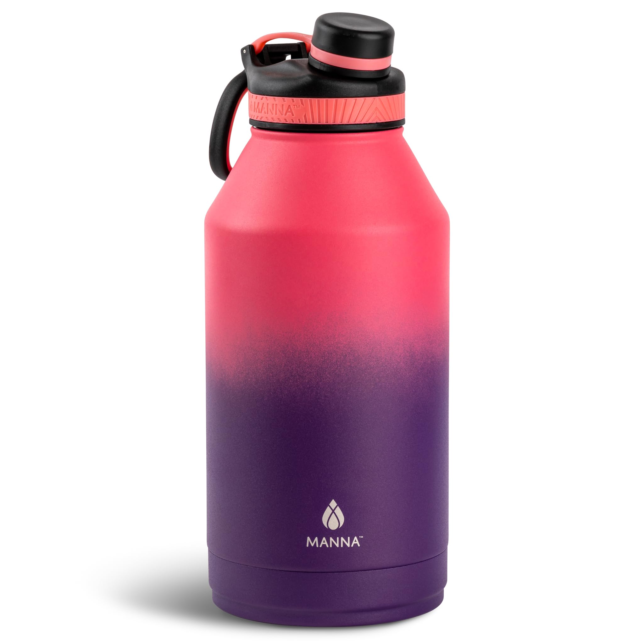 Manna Saratoga Doublewall Insulated Stainless Steel Bottle  64 Oz  Berry Ombre