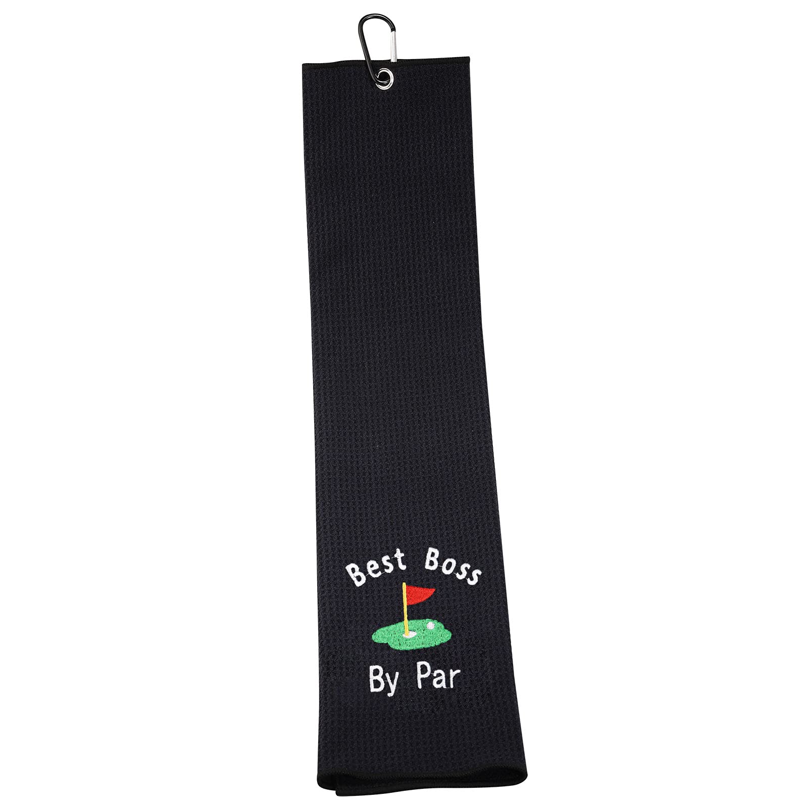 Levlo Boss Gift Funny Golf Towel Gift For Golfer Best Boss By Par Golf Embroidered Golf Towel Gift Boss'S Day (Best Boss- Black)