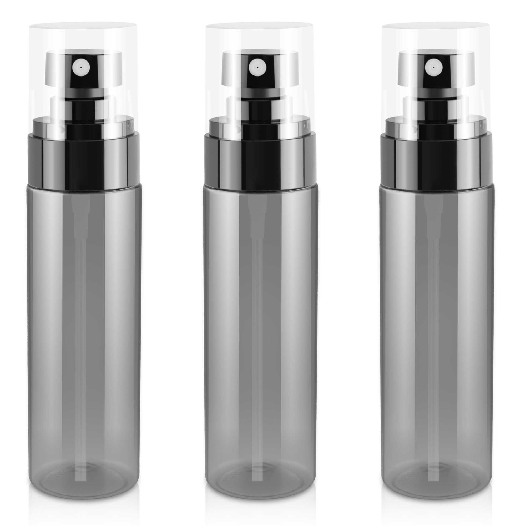 Givitasot 3Pack Small Spray Bottle, 3.4Oz Black Plastic Fine Mist Mini Spray Bottles, Empty Refillable Travel Spray Bottle, Mist