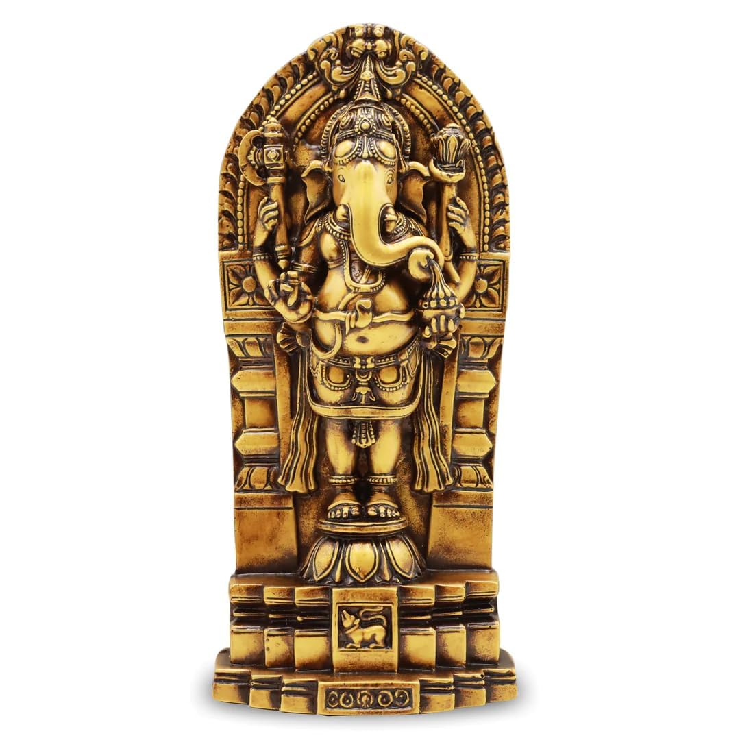 Artarium Standing Shree Ganesha Ji Ganpati Lord Ganesh Statue Idol Wall Hanging Sculpture Lucky Feng Shui Wall Decor Showpiece F