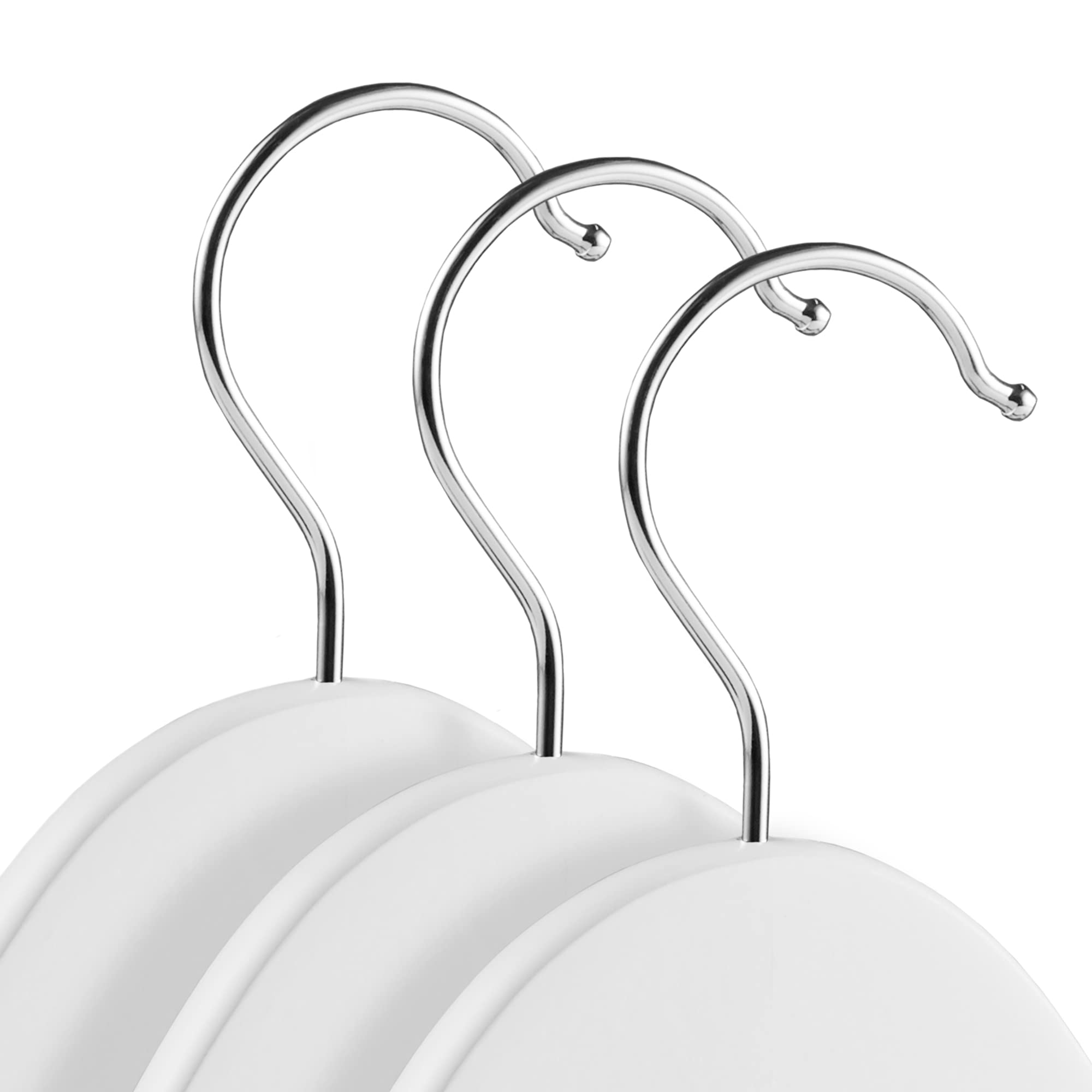 Casafield - 40 White Wooden Suit Hangers - Premium Lotus Wood With Notches & Chrome Swivel Hook For Dress Clothes, Coats, Jacket