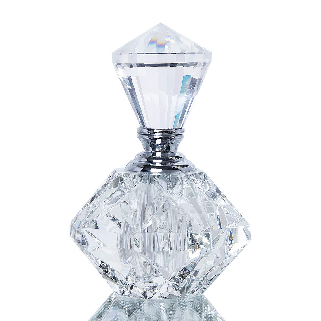 H&D Hyaline & Dora Clear Carved Crystal Empty Mini Refillable Perfume ...
