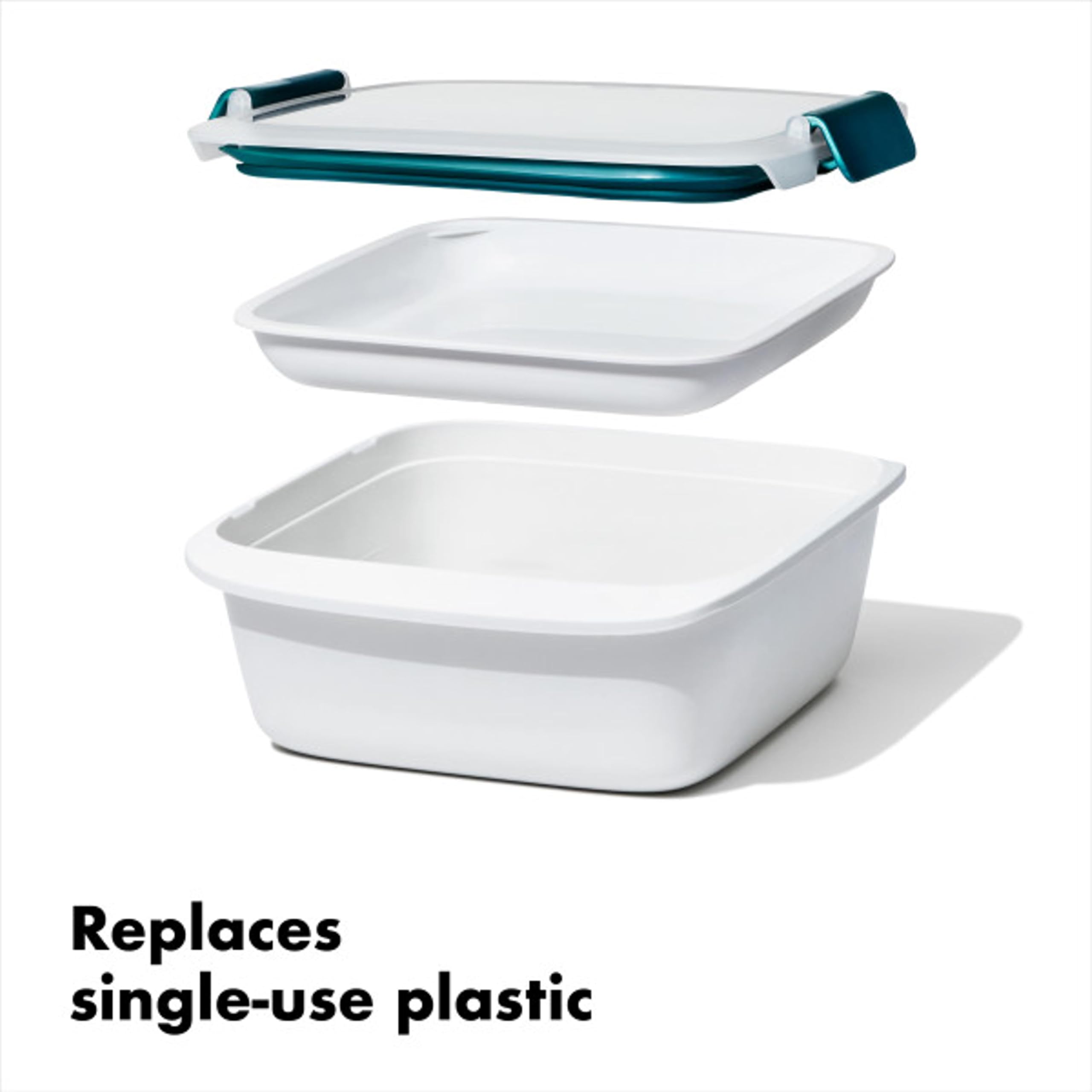 Oxo Good Grips Prep & Go 6.3 Cups Salad Container | Leakproof Food Storage | Ideal For Separating Proteins And Greens | Bpa Free