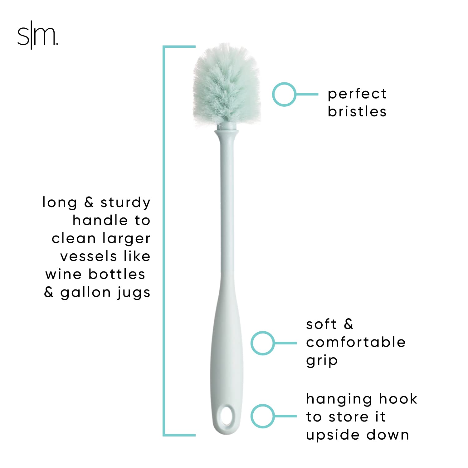 Simple Modern Bottle Brush For Cleaning Baby Bottles, Tumblers, Water Bottles, Mugs, Cups And More