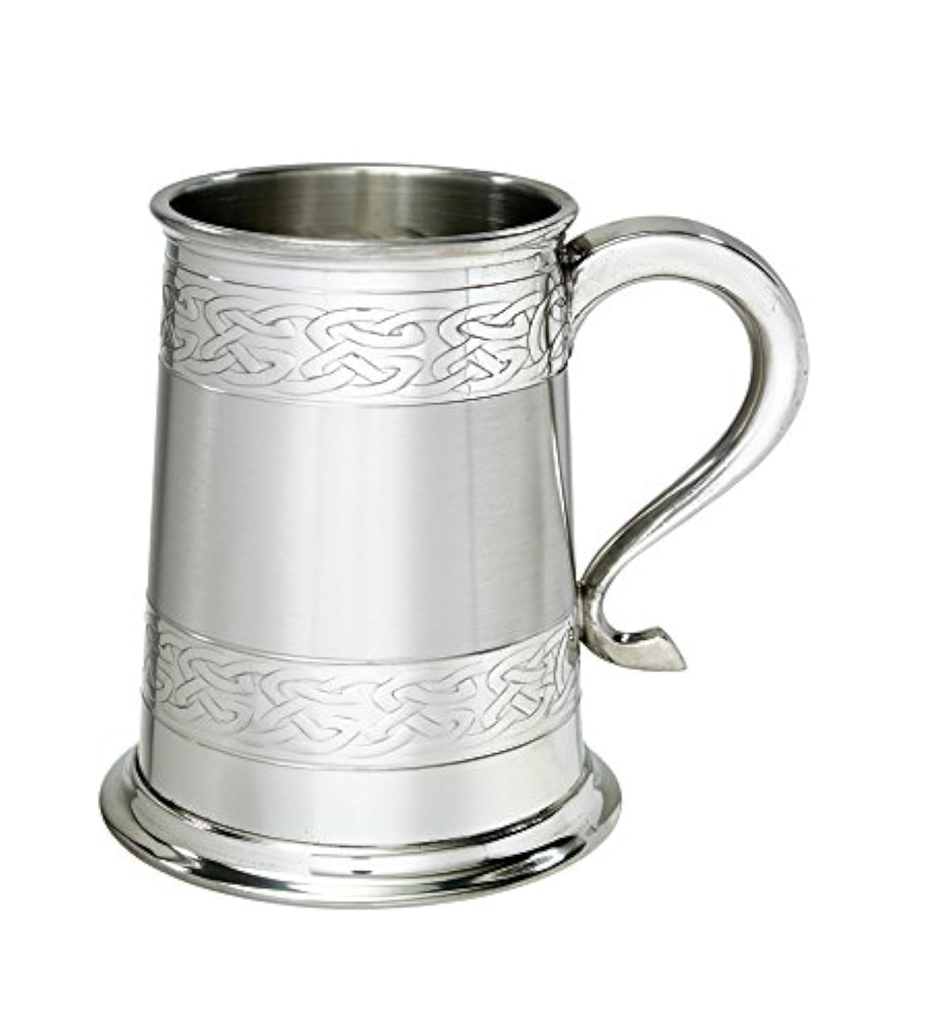 Wentworth Pewter Embossed celtic bands 1 pint pewter tankard (Celtic tankard)