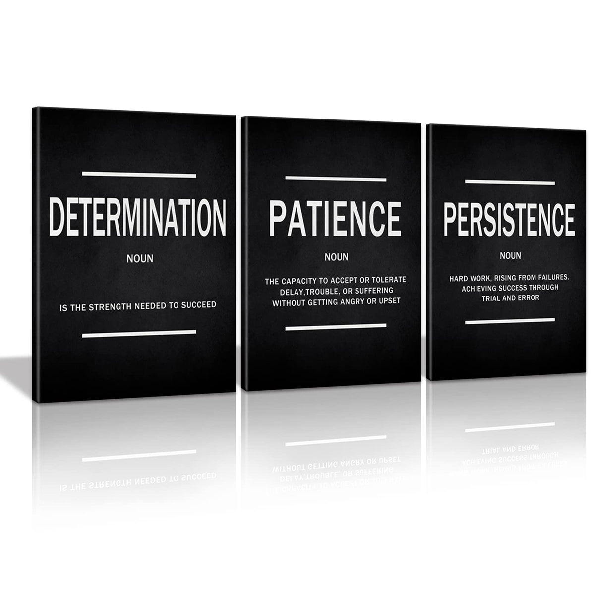 Kawahone Inspirational Quotes Wall Art, Motivational Determination Patience Persistence Poster Positive Affirmation Wall Picture