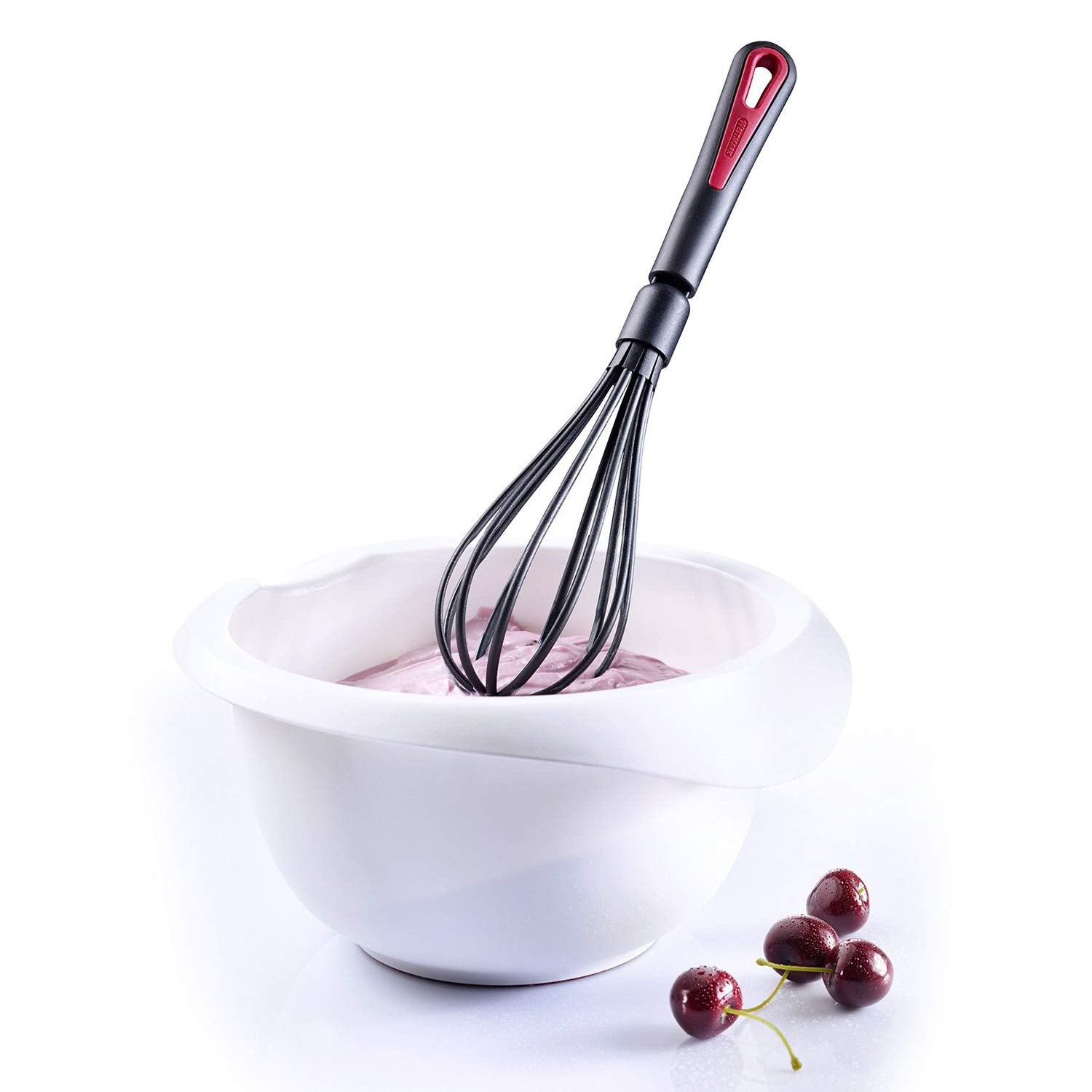 Westmark Gallant Whisk, 2.8'' Wide, Red/Black