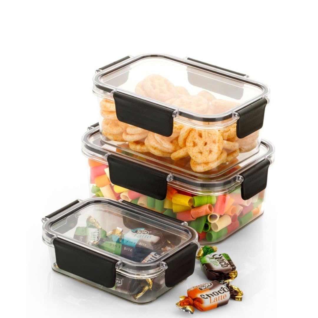 Prime Avtar 3 Pcs Fridge Storage Air Tight Containers For Kitchen Storage Containers Box For Pulses, Cereals, Grains, Dry Fruits