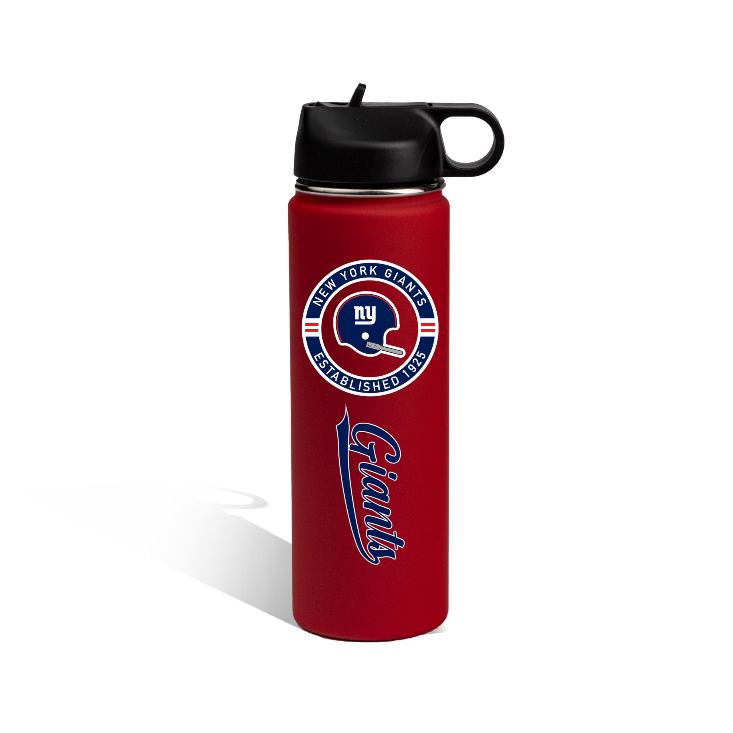 The Memory Company Officially Licensed 22oz Rubberized Water Bottle, New York Giants