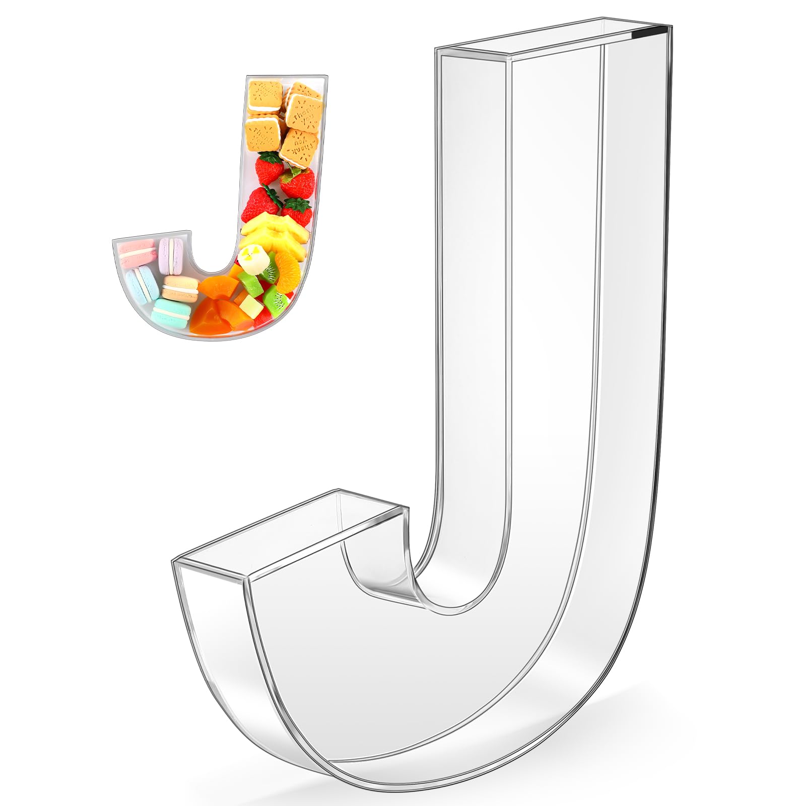 Uiifan 10   Acrylic Letter Box Form Tray Display Fillable Letter Charcuterie Box Acrylic Candy Dish for Birthday Party Reusable 