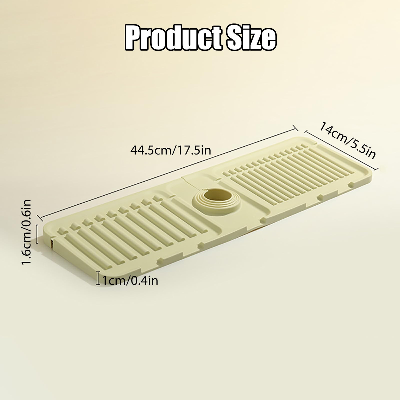 Faucet Mat For Kitchen Sink - 2024 Upgraded Premium Silicone Splash Guard With Fast Drying Properties - Protective Sink Tray Ide