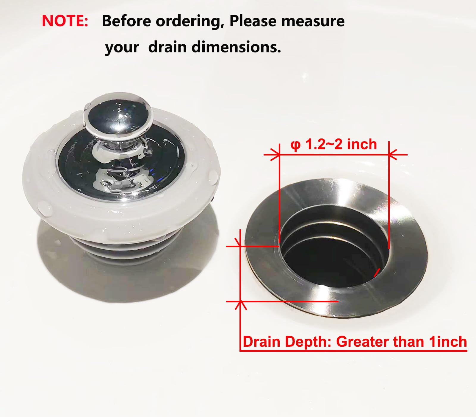 Xajoon Bathtub Stopper, Washbasin Stopper,Bathtub Plug, Silicone Bathtub Stopper (Patented Product)